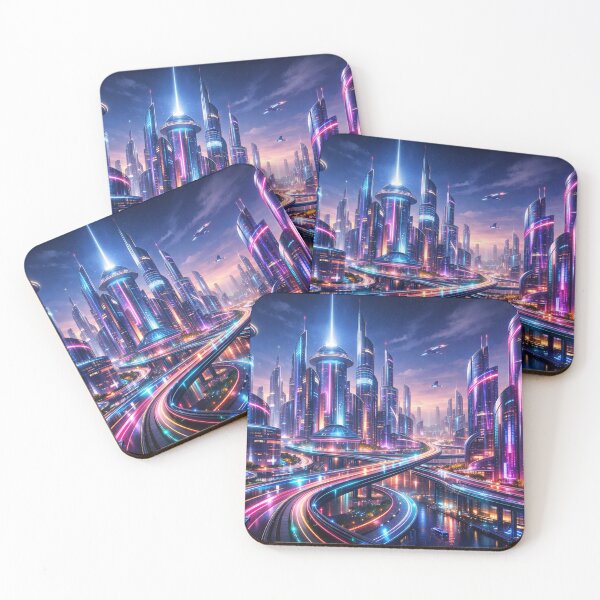 Item preview, Neon dreams over the skyline designed and sold by Sigtrix.