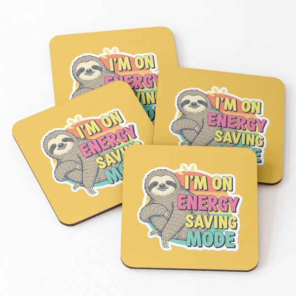Item preview, Retro Sloth "I'm on Energy Saving Mode" designed and sold by Fabrikola.