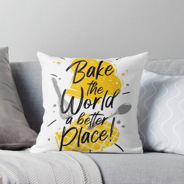 Item preview, Bake the world a better place kitchen decor white backround designed and sold by Bearlala.