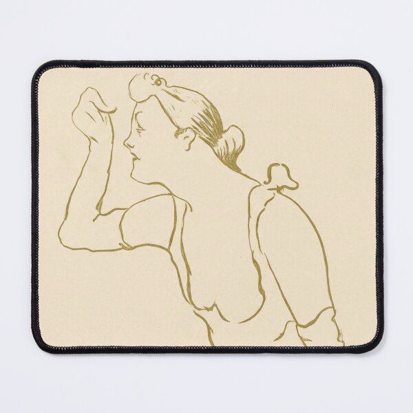 Item preview, Paula Brebion by Toulouse-Lautrec Vintage Parisian Line Art Portrait designed and sold by artofuniverse.