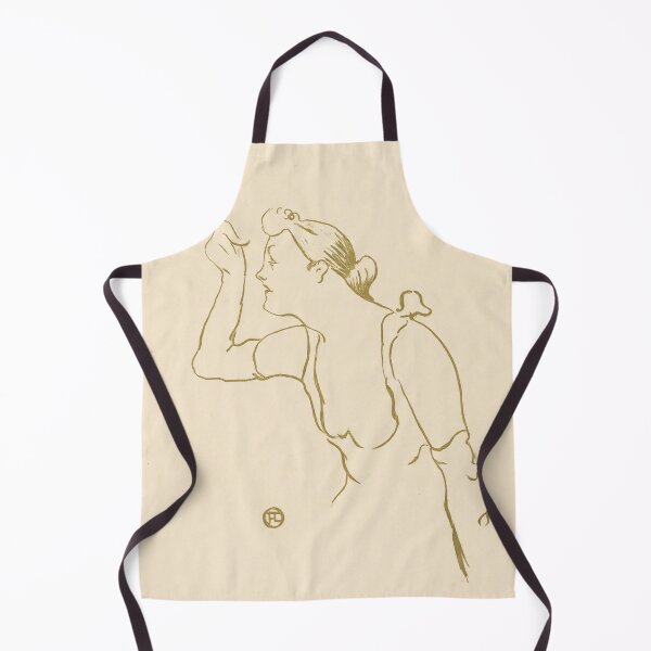 Item preview, Paula Brebion by Toulouse-Lautrec Vintage Parisian Line Art Portrait designed and sold by artofuniverse.