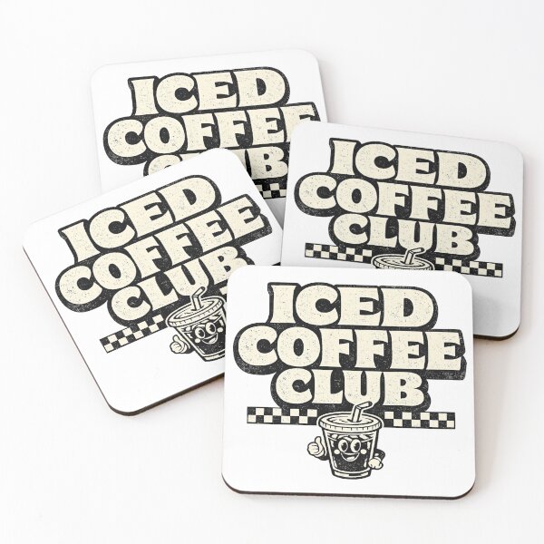 Artikelvorschau, Retro-T-Shirt für Kaffeeliebhaber des Iced Coffee Club entworfen und verkauft von Threadnovax.