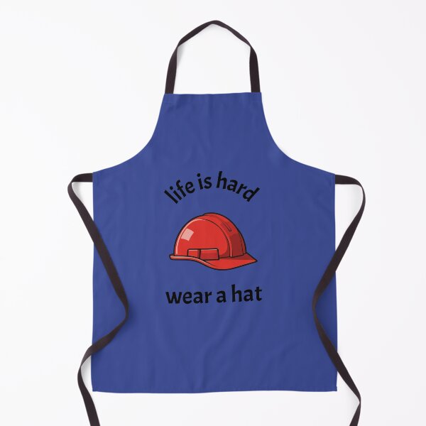 Item preview, "Life is Hard, Wear a Hat" - Funny Hard Hat Safety Graphic designed and sold by MeatyTees.