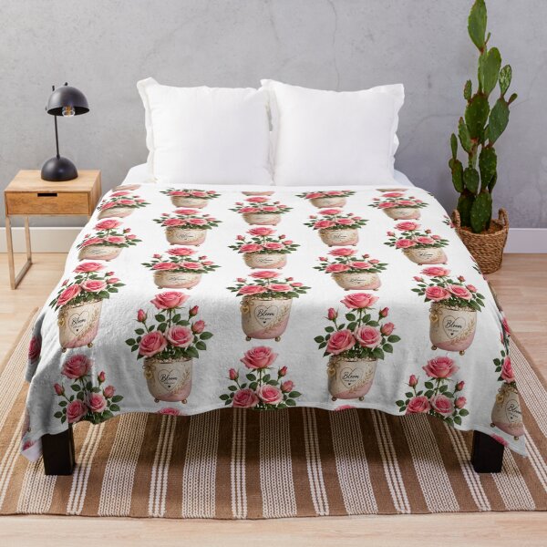 Item preview, Elegant Pink Rose Pot Sticker | Floral Aesthetic Plant Design designed and sold by Ishratparween11.