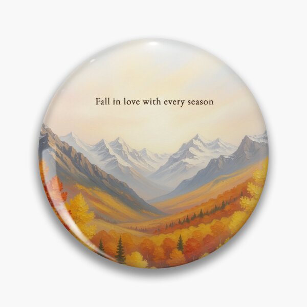 Item preview, Fall in love with every season autumn mountain valley oil painting art designed and sold by icemanphotos.