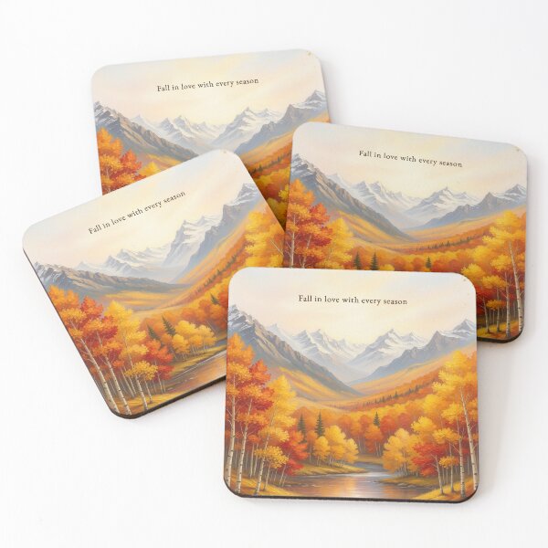 Item preview, Fall in love with every season autumn mountain valley oil painting art designed and sold by icemanphotos.