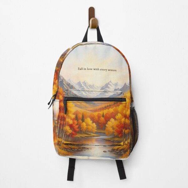 Item preview, Fall in love with every season autumn mountain valley oil painting art designed and sold by icemanphotos.