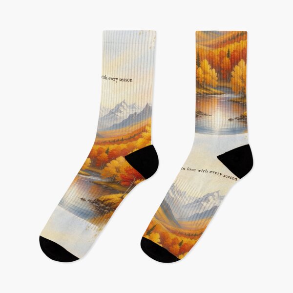 Item preview, Fall in love with every season autumn mountain valley oil painting art designed and sold by icemanphotos.