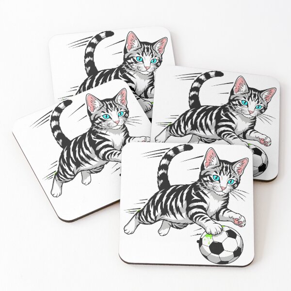 Item preview, cat soccer designed and sold by Uglyandcute.