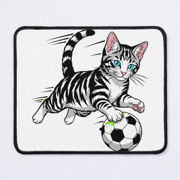 Item preview, cat soccer designed and sold by Uglyandcute.