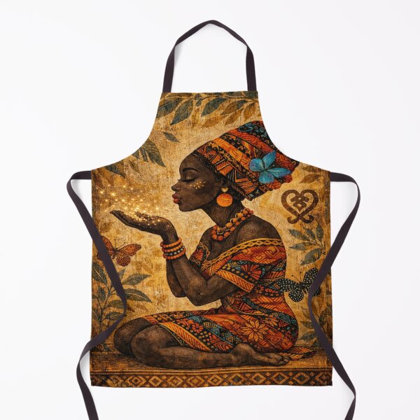 Item preview, African Magic Ritual - Vintage Goddess Blowing Stardust with Butterflies designed and sold by myforestfog.