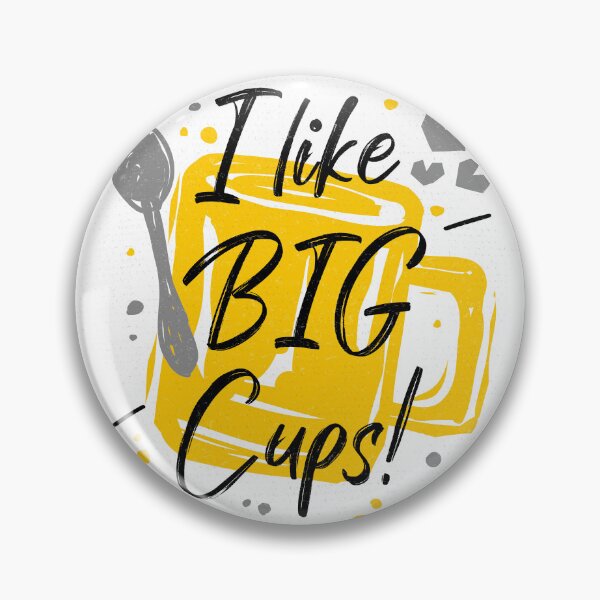 Item preview, I Like Big Cups kitchen decor white backround designed and sold by Bearlala.