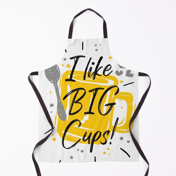Item preview, I Like Big Cups kitchen decor white backround designed and sold by Bearlala.