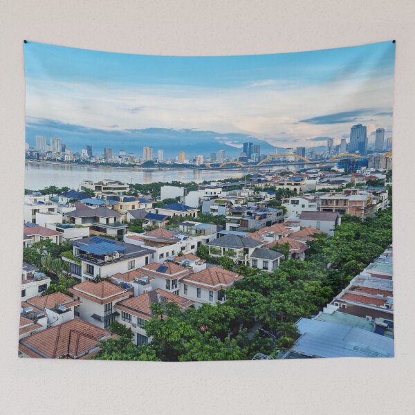 Item preview, Han River Da Nang - City of Bridges | Vietnam Modern Urban Skyline Art designed and sold by Ross.A.Campbell.