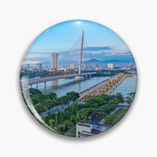 Item preview, Han River Da Nang - City of Bridges | Vietnam Modern Urban Skyline Art designed and sold by Ross.A.Campbell.