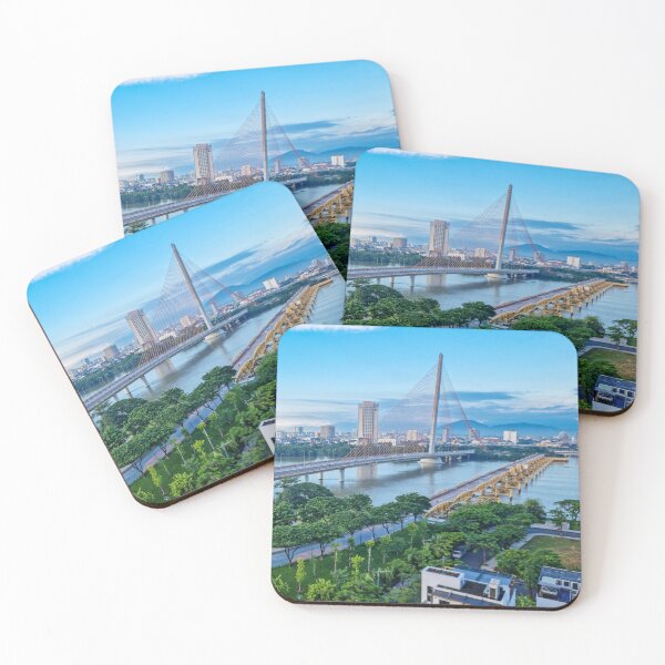 Item preview, Han River Da Nang - City of Bridges | Vietnam Modern Urban Skyline Art designed and sold by Ross.A.Campbell.