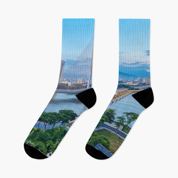 Item preview, Han River Da Nang - City of Bridges | Vietnam Modern Urban Skyline Art designed and sold by Ross.A.Campbell.
