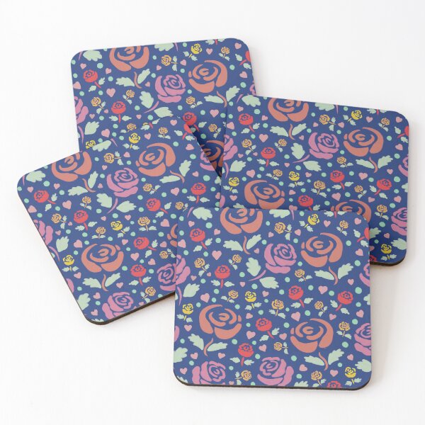 Item preview, Rose Prints on Dark Blue designed and sold by Catphonesoup.