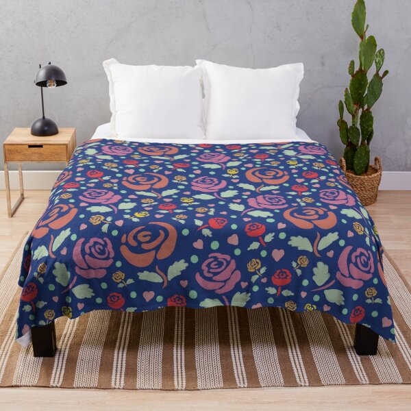 Item preview, Rose Prints on Dark Blue designed and sold by Catphonesoup.