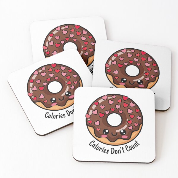 Item preview, Cute Donut Calories Don’t Count Funny Kawaii Dessert Design designed and sold by PlumArtDesign.
