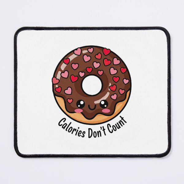 Item preview, Cute Donut Calories Don’t Count Funny Kawaii Dessert Design designed and sold by PlumArtDesign.