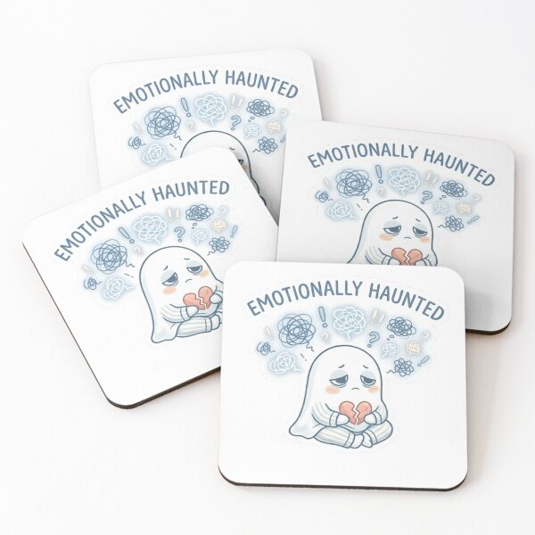 Item preview, Emotionally Haunted – Sad Cute Ghost Sticker designed and sold by Elviqus Shop.