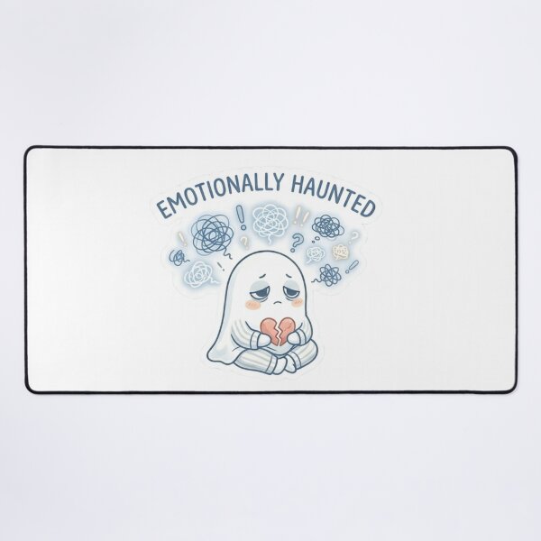 Item preview, Emotionally Haunted – Sad Cute Ghost Sticker designed and sold by Elviqus Shop.