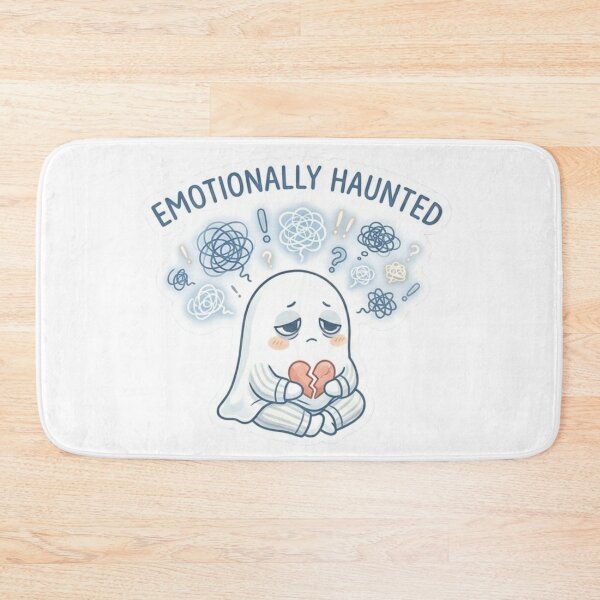 Item preview, Emotionally Haunted – Sad Cute Ghost Sticker designed and sold by Elviqus Shop.