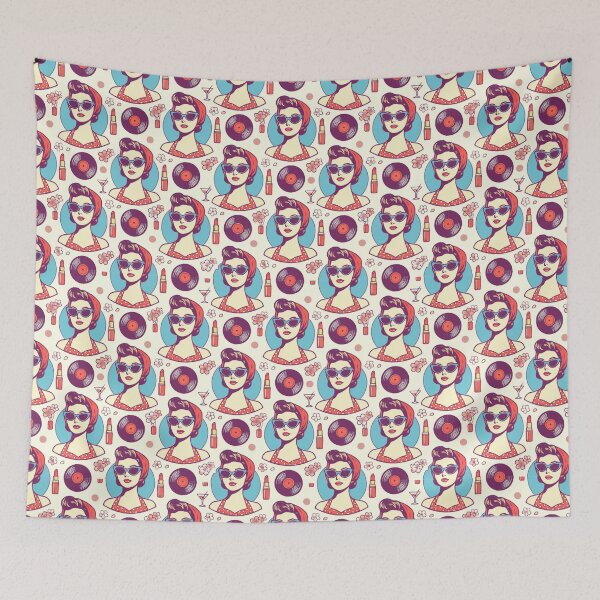 Item preview, Classic 1950s Glam Seamless Pattern designed and sold by Printfantasia .