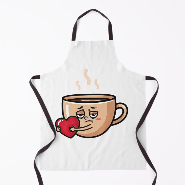 Item preview, Tired Coffee in Love – Cute Kawaii Coffee Cup Design designed and sold by PlumArtDesign.