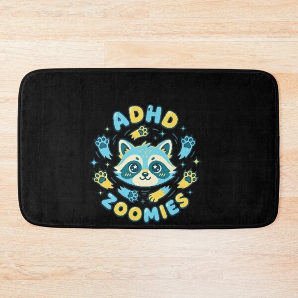 Item preview, Kawaii ADHD Zoomies Raccoon Funny Neurodiversity Sticker designed and sold by Trendora90.