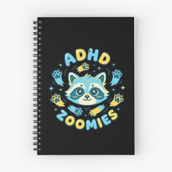 Item preview, Kawaii ADHD Zoomies Raccoon Funny Neurodiversity Sticker designed and sold by Trendora90.