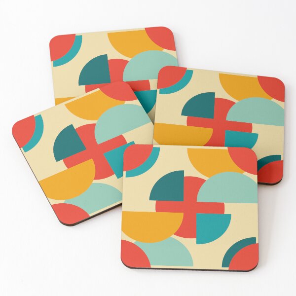 Item preview, Abstract Geometric Shapes Pattern 9F – Modern Mid Century Style Design designed and sold by StefanStudioArt.