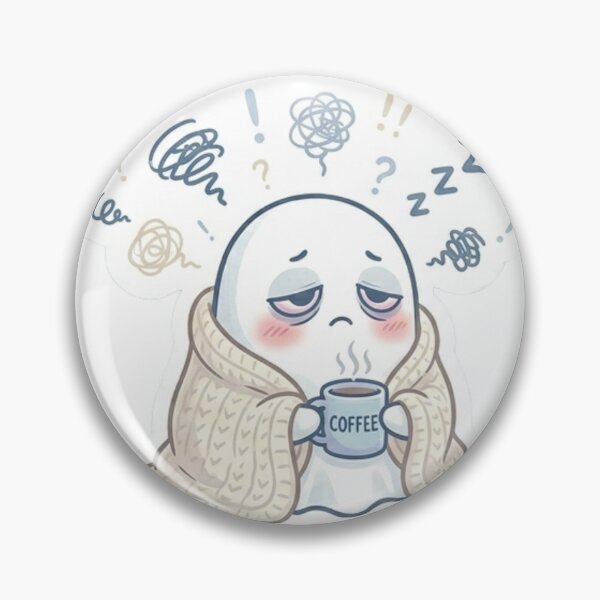 Item preview, Too Tired To Exist – Exhausted Ghost Sticker designed and sold by Elviqus Shop.