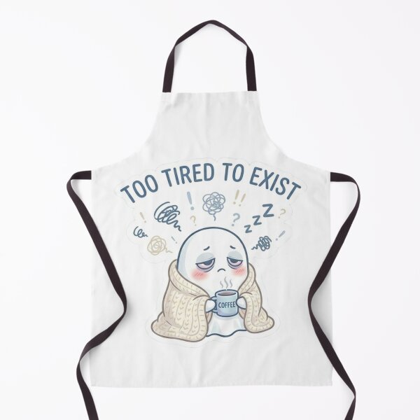 Item preview, Too Tired To Exist – Exhausted Ghost Sticker designed and sold by Elviqus Shop.