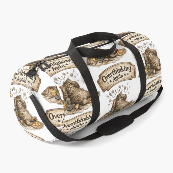 Item preview, Overthinking Again Cat – Funny Anxious Cat Vintage Chaos Design designed and sold by Clothes With Smiling Animals Walt Gral.