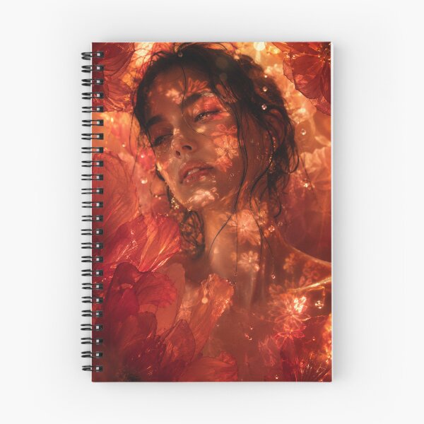 Item preview, Crimson Floral Amberlight Portrait designed and sold by SEIMEI2025.