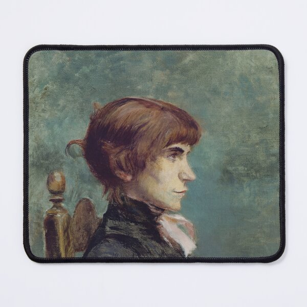 Item preview, Jeanne Wenz by Toulouse-Lautrec Vintage Contemplative Profile Portrait Art designed and sold by artofuniverse.