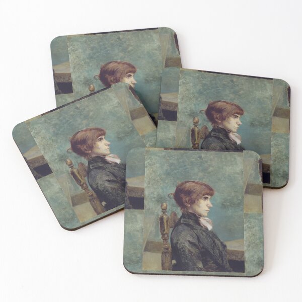 Item preview, Jeanne Wenz by Toulouse-Lautrec Vintage Contemplative Profile Portrait Art designed and sold by artofuniverse.