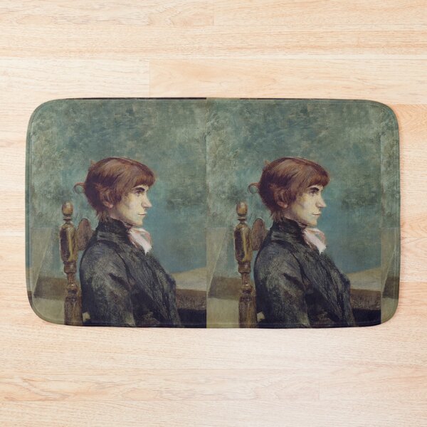 Item preview, Jeanne Wenz by Toulouse-Lautrec Vintage Contemplative Profile Portrait Art designed and sold by artofuniverse.