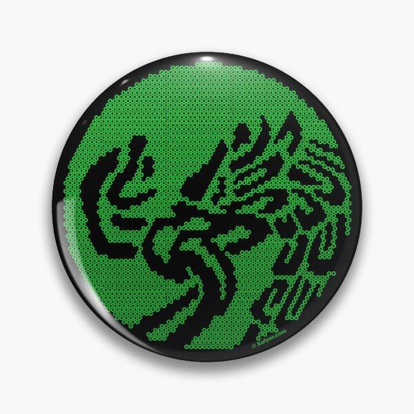 Item preview, Mexican Eagle and Snake Green Huichol Style designed and sold by xulyer.