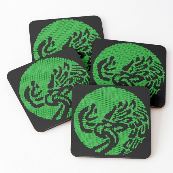 Item preview, Mexican Eagle and Snake Green Huichol Style designed and sold by xulyer.