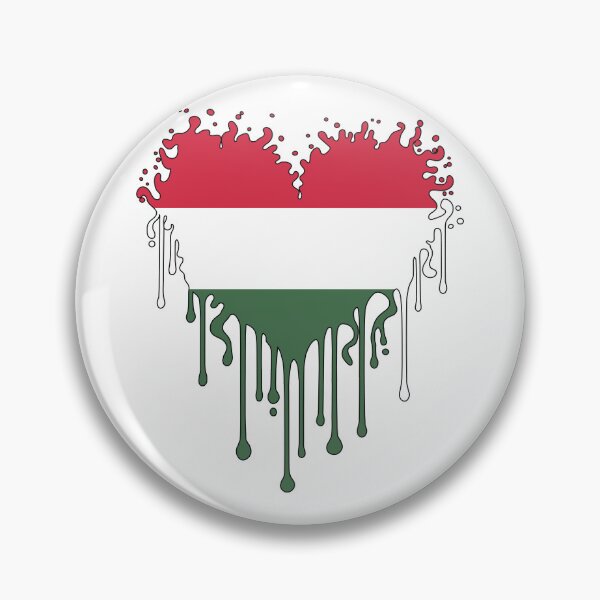 Item preview, Hungarian Flag Dripping Heart – Magyar Love Patriotic Design designed and sold by EmeraldeaDesign.
