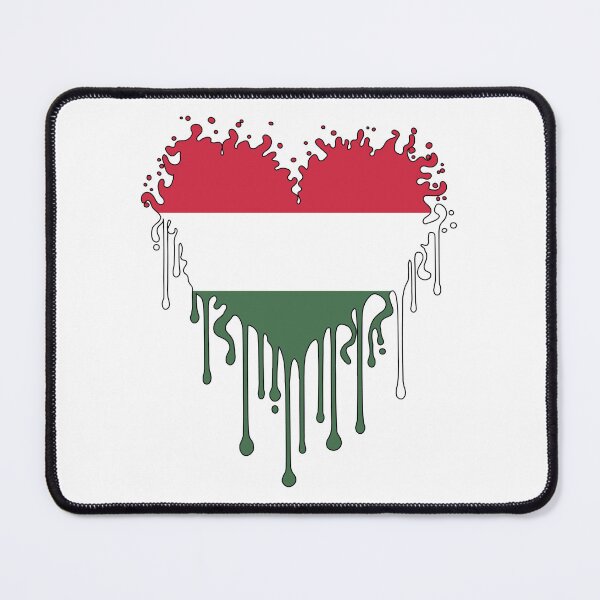 Item preview, Hungarian Flag Dripping Heart – Magyar Love Patriotic Design designed and sold by EmeraldeaDesign.