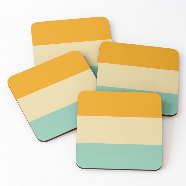 Item preview, Large stripes in light blue, beige and yellow designed and sold by StefanStudioArt.