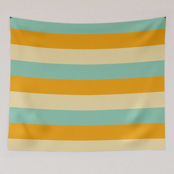 Item preview, Large stripes in light blue, beige and yellow designed and sold by StefanStudioArt.