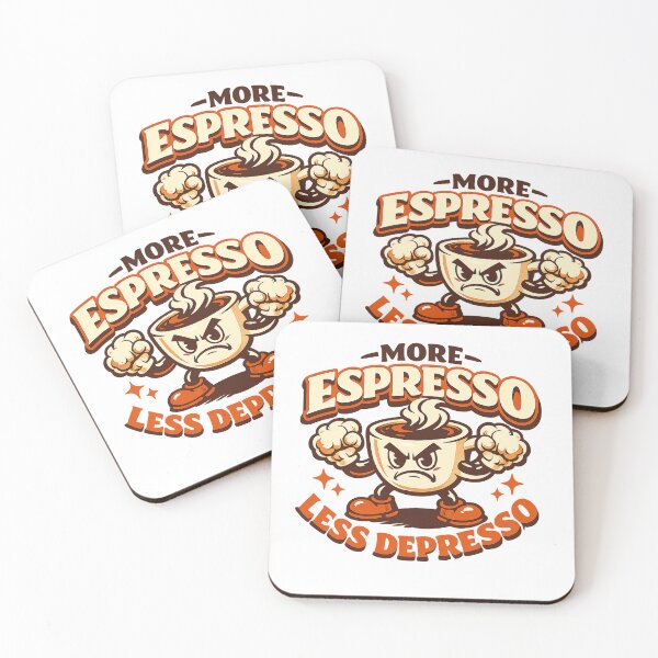 Item preview, More Espresso Less Depresso Funny Coffee T-Shirt designed and sold by Threadnovax.