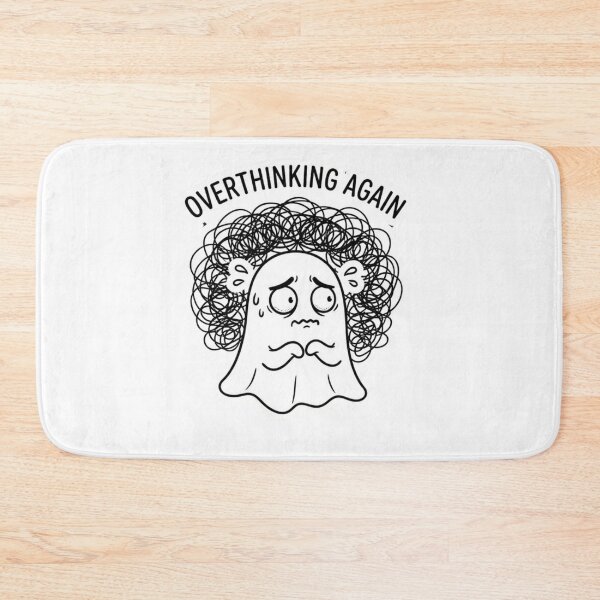 Item preview, Overthinking Again – Anxiety Ghost Sticker designed and sold by Elviqus Shop.