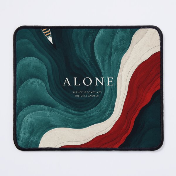 Item preview, Alone Abstract Ocean Poster | Minimal Topographic Wall Art | Cinematic Coastal Print designed and sold by Watchyyy.