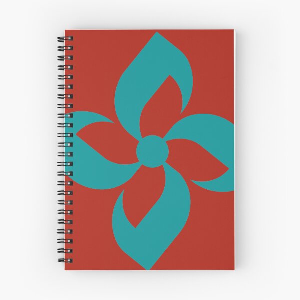 Item preview, Minimalist Abstract Flower Turquoise and Red 12 | Modern and Graphic Floral Design designed and sold by StefanStudioArt.